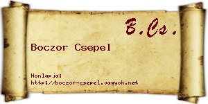 Boczor Csepel névjegykártya